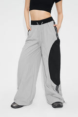 Drawstring Waist Colorblock Dual Pocket Joggers