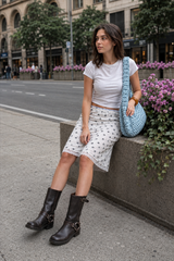Low Waist Polka Dot Print Skirt