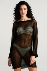 Open Knit Flared Cover Up