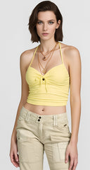Bow Back Halter Neck Cami Top