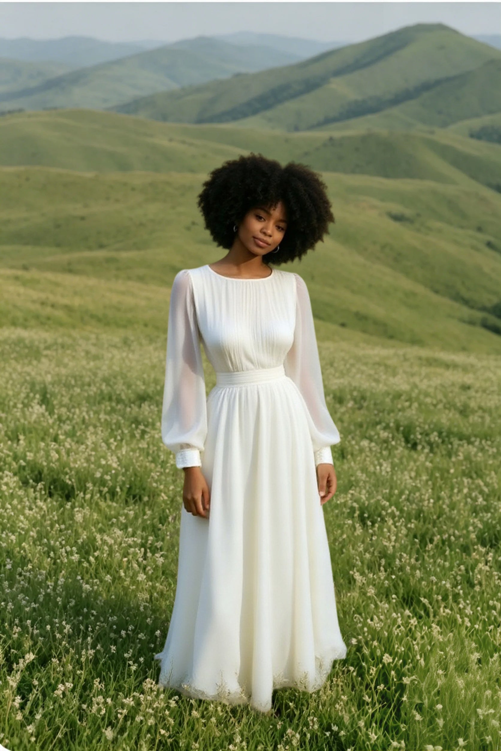 French Tiered Chiffon Prom Dress