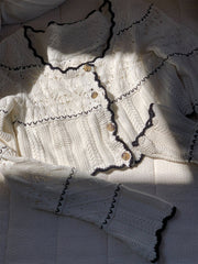 Contrast Binding Knit Set