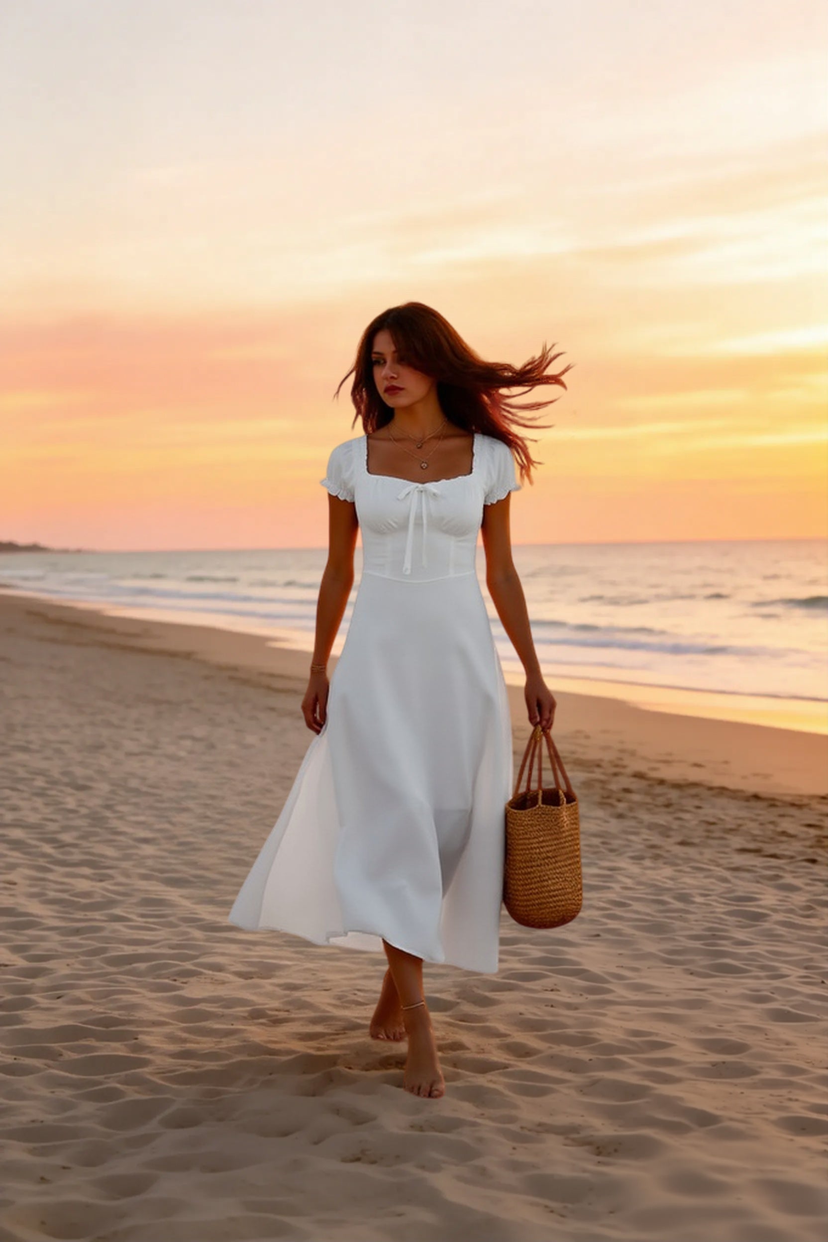 Ruched Puff Sleeve Maxi Work Dress
