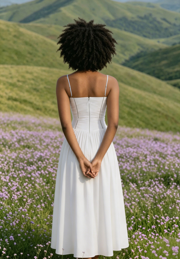 Elegant Gentle Floral Cami Fairy Maxi Dress