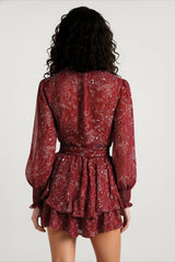 Spring Vintage Perspective Floral Print Dress