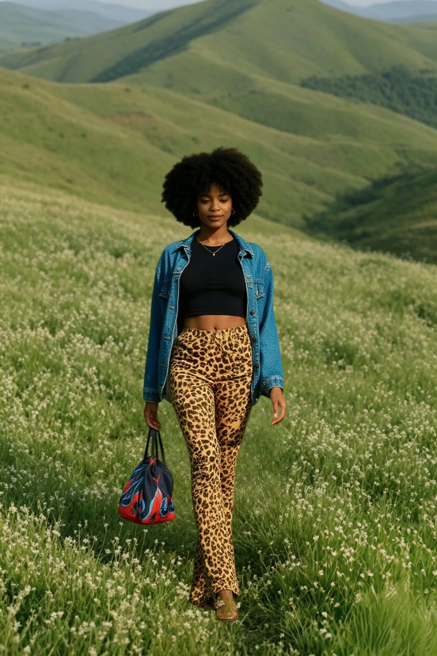 Leopard Print Flare Pant