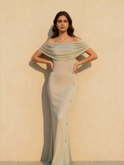 Off Shoulder Floral Maxi Dress