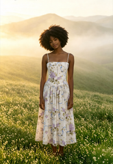 Elegant Gentle Floral Cami Fairy Maxi Dress