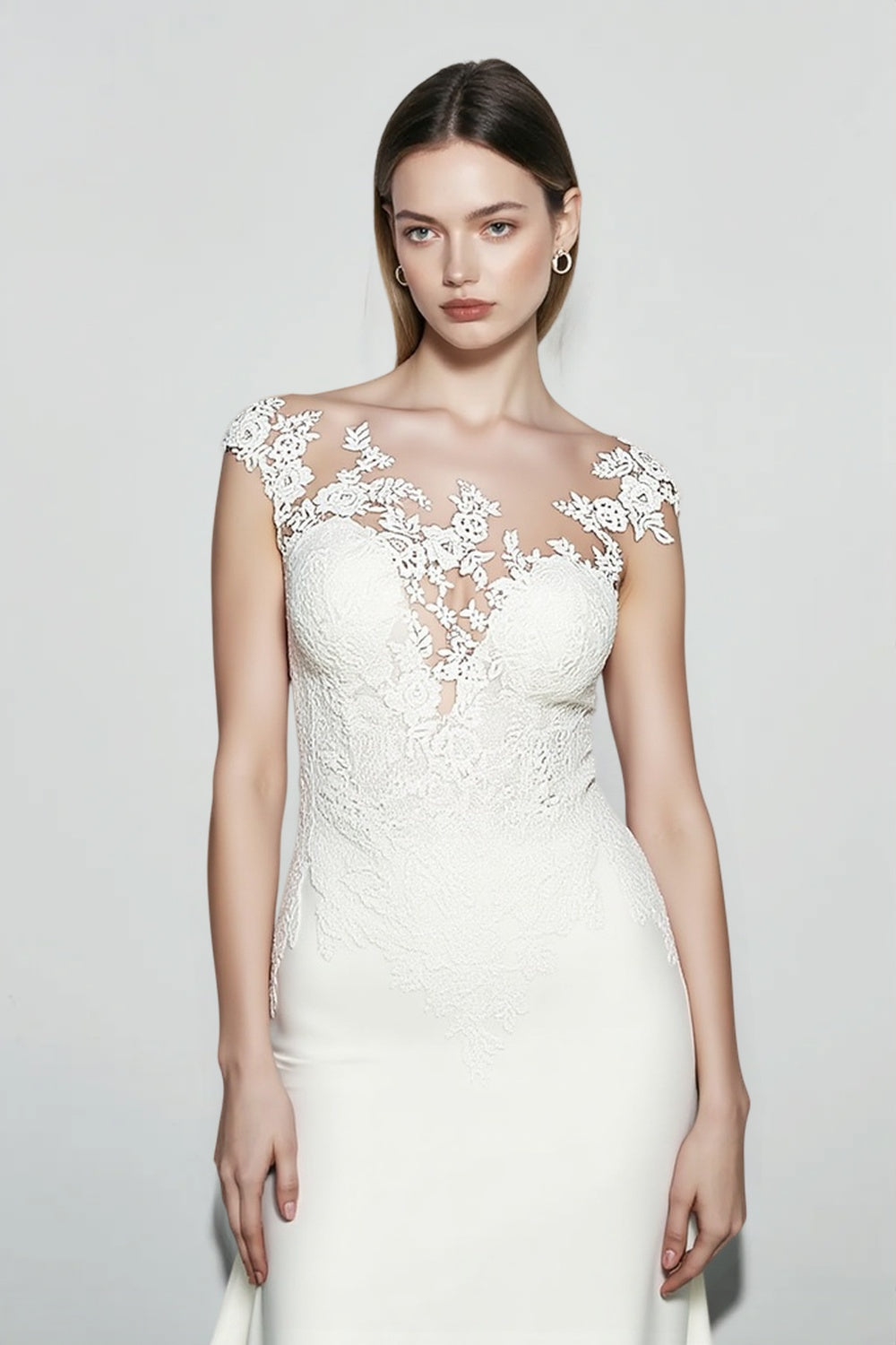 Cap Sleeve Applique Sheath Bohemian Lace Dress