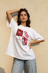 Abstract Print Slouchy T-shirts