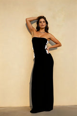 Off Shoulder Hollow Bow Mermaid Bandage Formal Dress