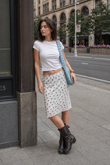 Low Waist Polka Dot Print Skirt
