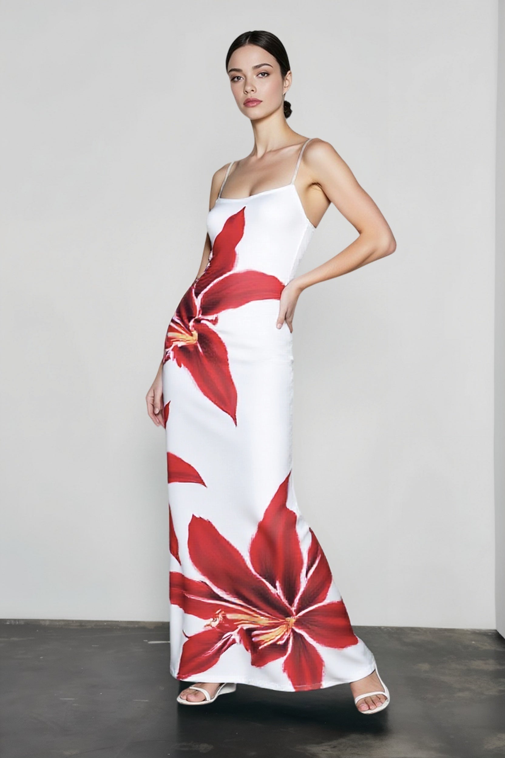 Floral Print Cami Slim Vacation Dress