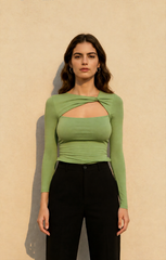 Striped Color Block Crew Neck Loose Long Sleeve Tee