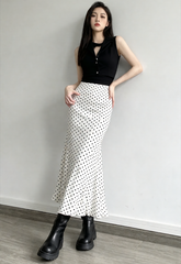 Ruffled Polka Dot Mermaid Skirt