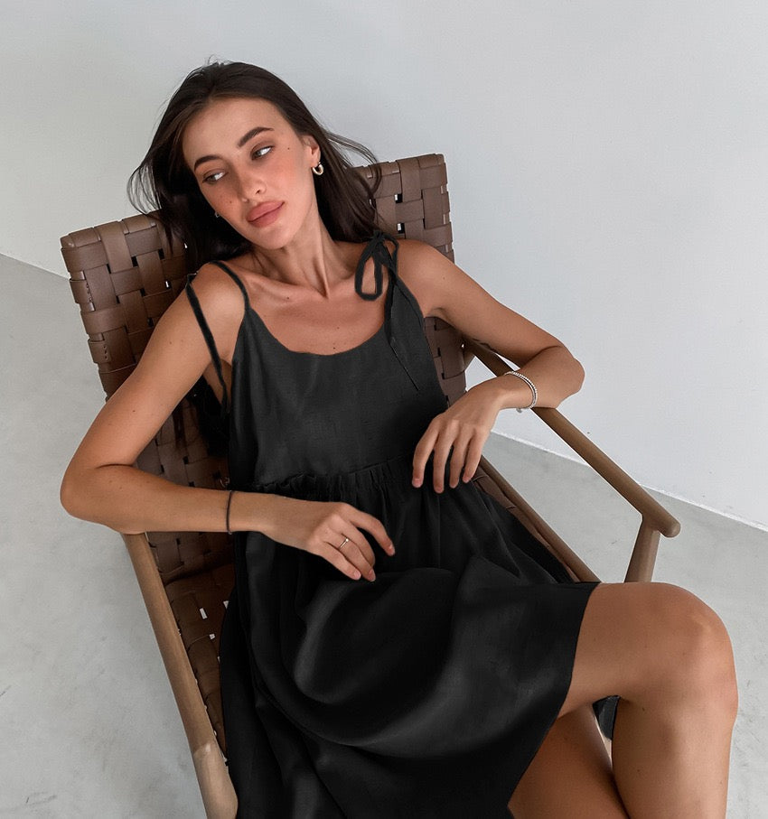 Levanzo Tied Shoulder Short Dress