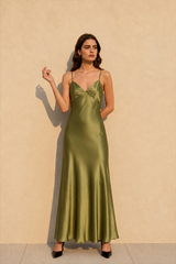 Satin Backless Tie Party Dress