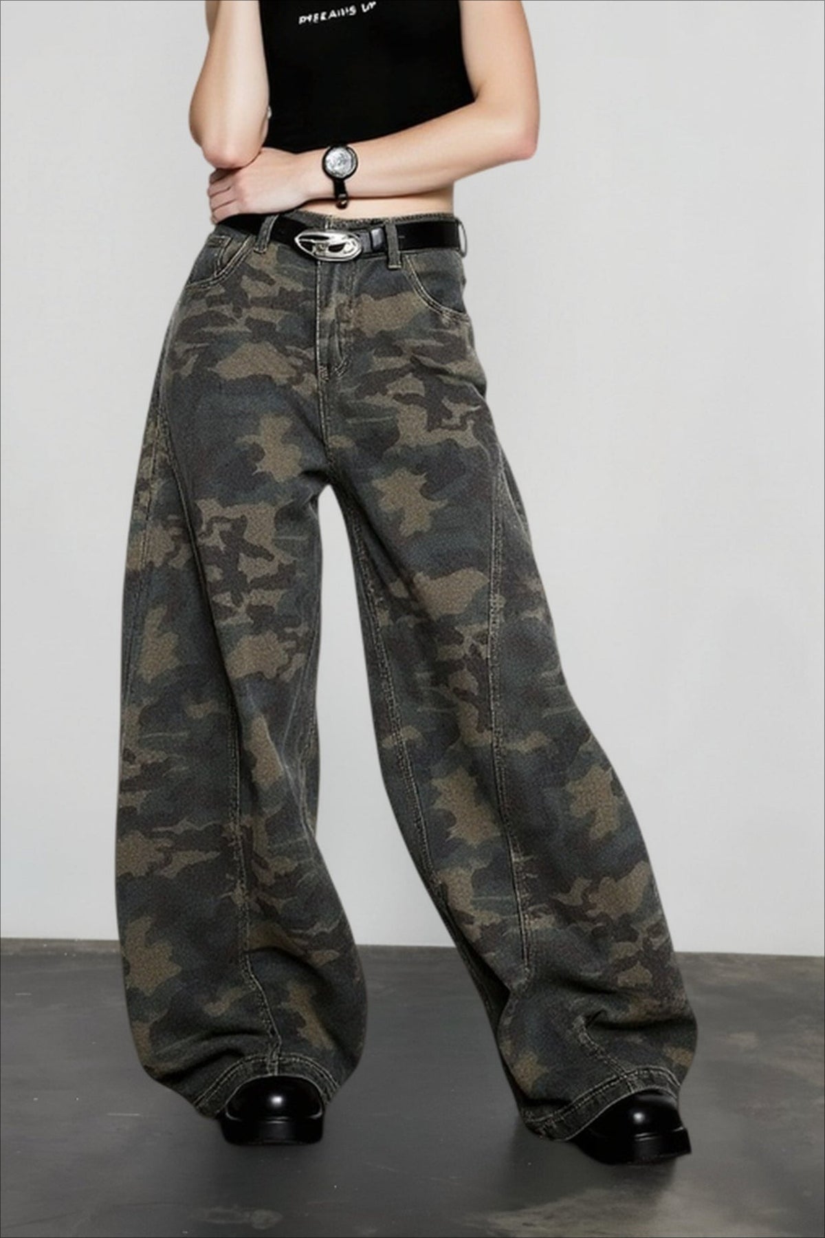 Retro Harajuku Camo Jeans