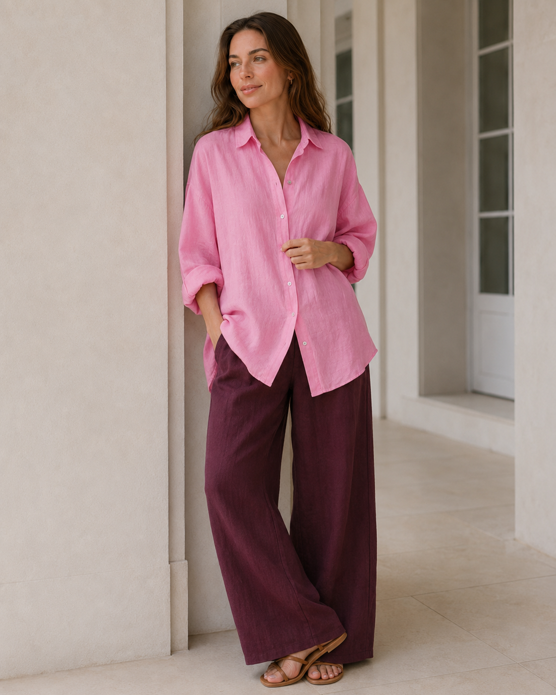 Fashion Solid Loose Casual Commuter Blouse