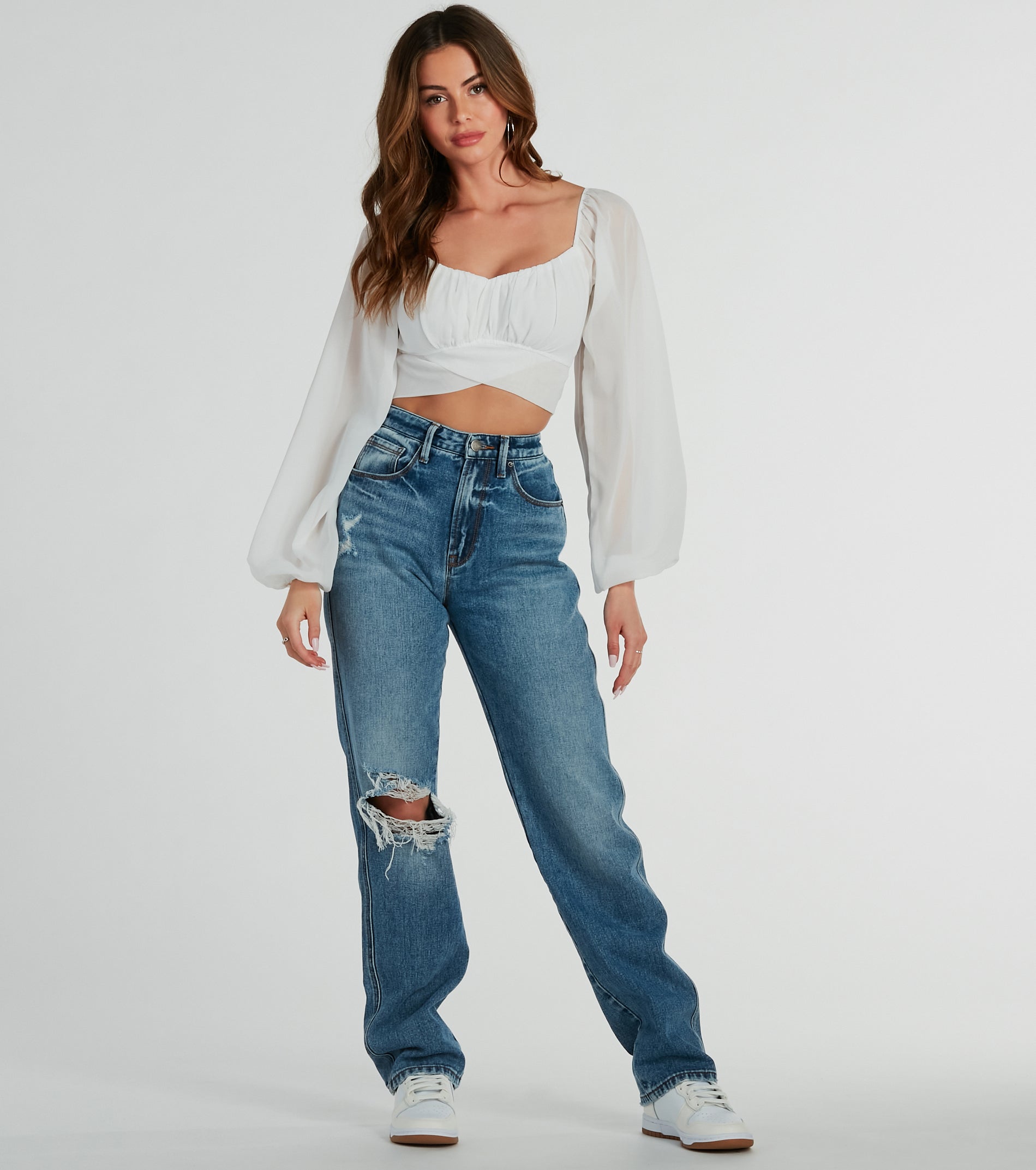 Such A Daydream Chiffon Crop Top