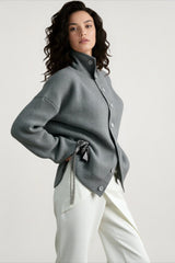 Ribbed Single Breasted Cardigan