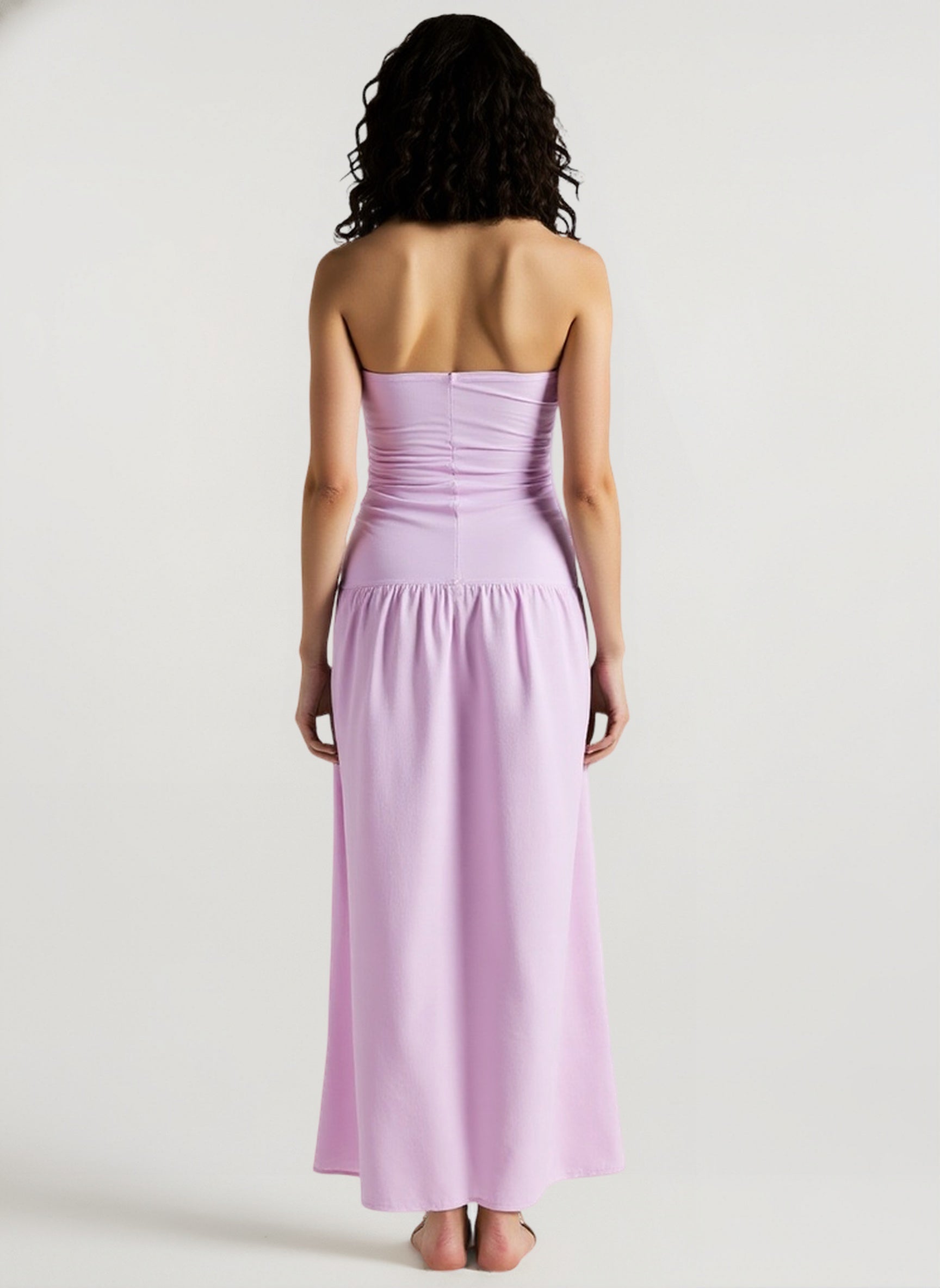 Solid Tube Cutout Sexy Vacation Dress