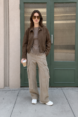 Corduroy Paneled Double Pocket Cargo Pants