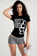 Dark Graphic Fitted T-shirts