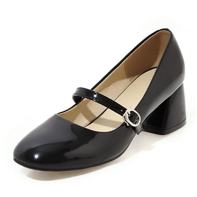 Abby Women's Mid Heel With Buckle Shoes