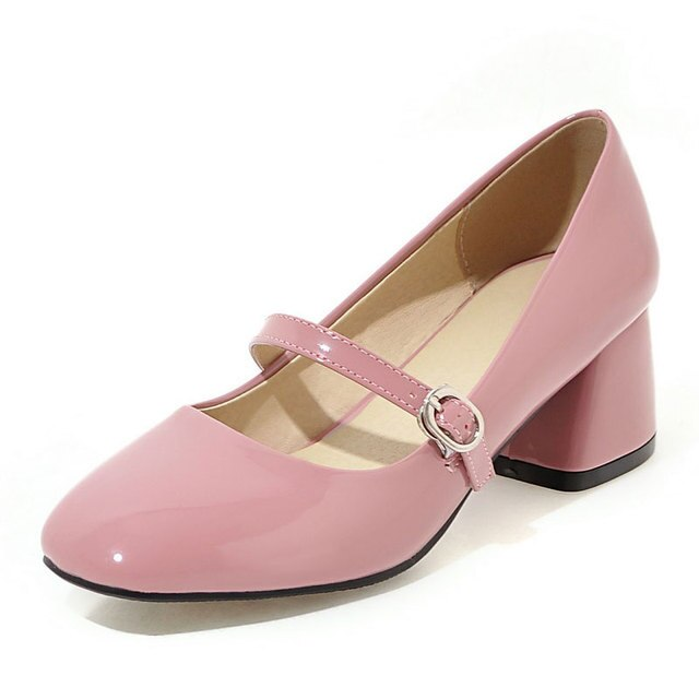 Abby Women's Mid Heel With Buckle Shoes