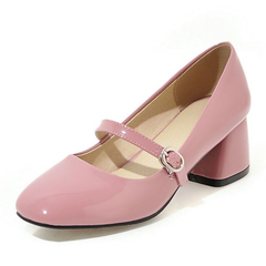 Abby Women's Mid Heel With Buckle Shoes