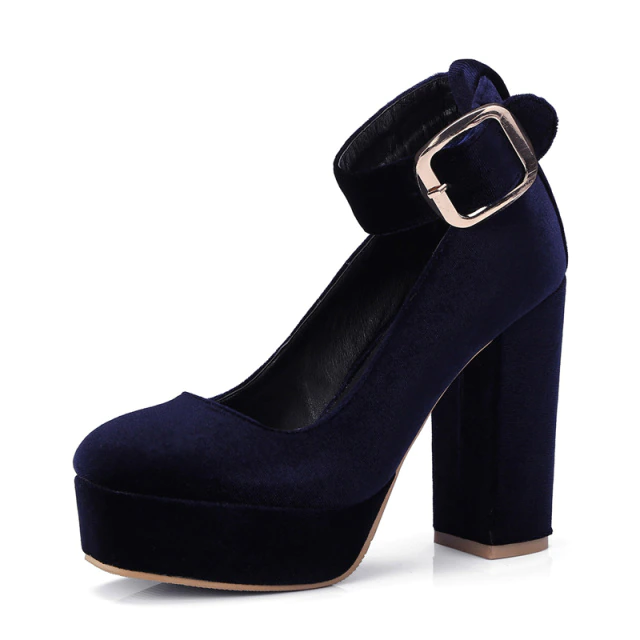 Baiden Women's Velvet High Heels Shoes