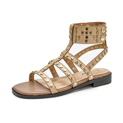 Bryony Women's Leather Gladiator Flat Sandal