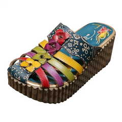 Calixa Women's Summer Leather Clogs