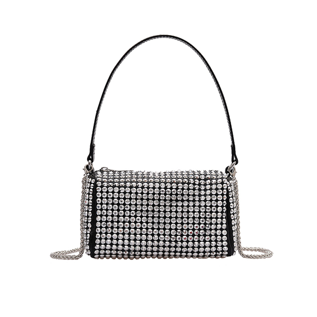 Cata Women's Punk Style Handbag With Rhinestones