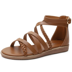 Claudi Women's Cross Strap Flat Sandal
