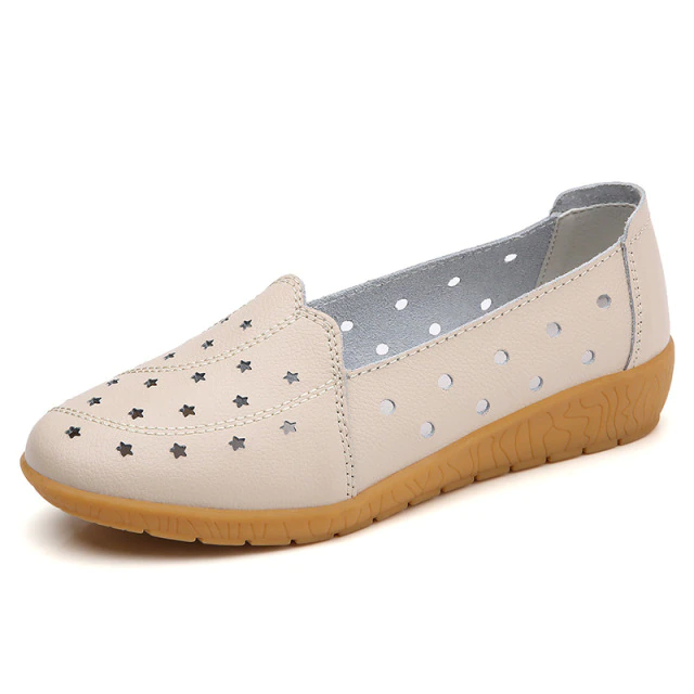 Delu Women's Leather Loafer Shoes