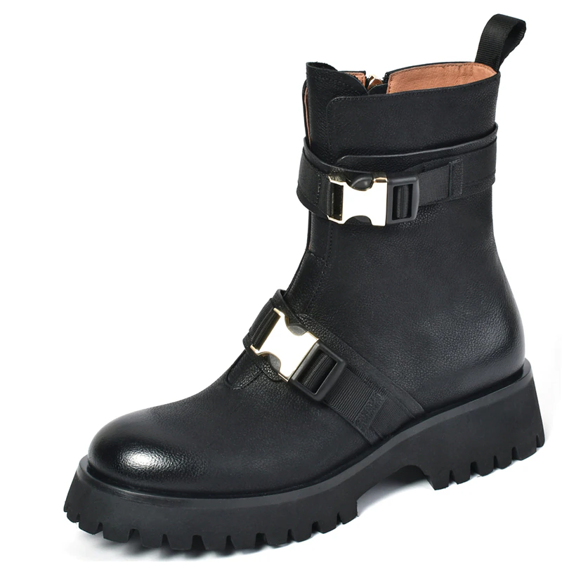 Donay Women's Round Toe Leather Boots