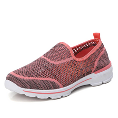 Estelita Women's Slip-On Breathable Mesh Summer Flat Black Shoes