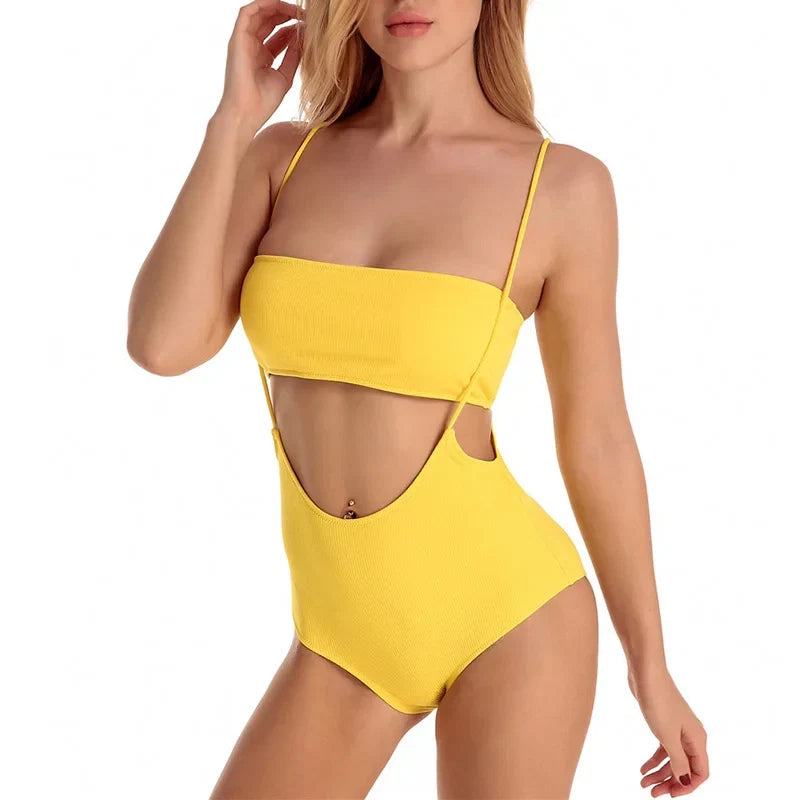 RIbbed Two Pieces Swimsuit