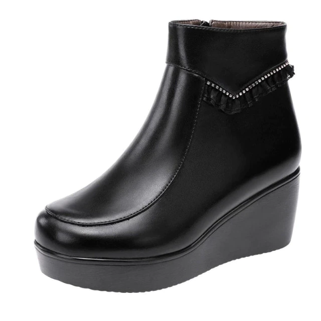 Jimena Women's Black Platform Ankle Boots