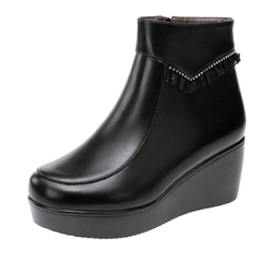 Jimena Women's Black Platform Ankle Boots