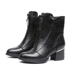 Lander Women's Square Heel Ankle Black Boots