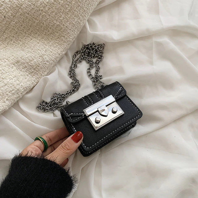Lety Women's Super Mini Leather Chain Handbags