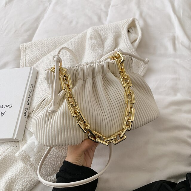 Lotus Women's Small Thick Chain Leather Handbag