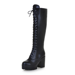 Perla Women's Lace-Up Platform Boots