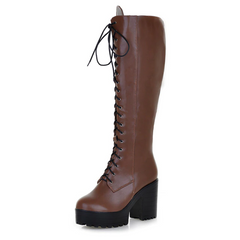 Perla Women's Lace-Up Platform Boots