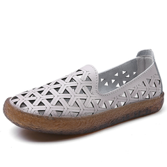Margarita Women's Leather Breathable Flat Loafer Shoes