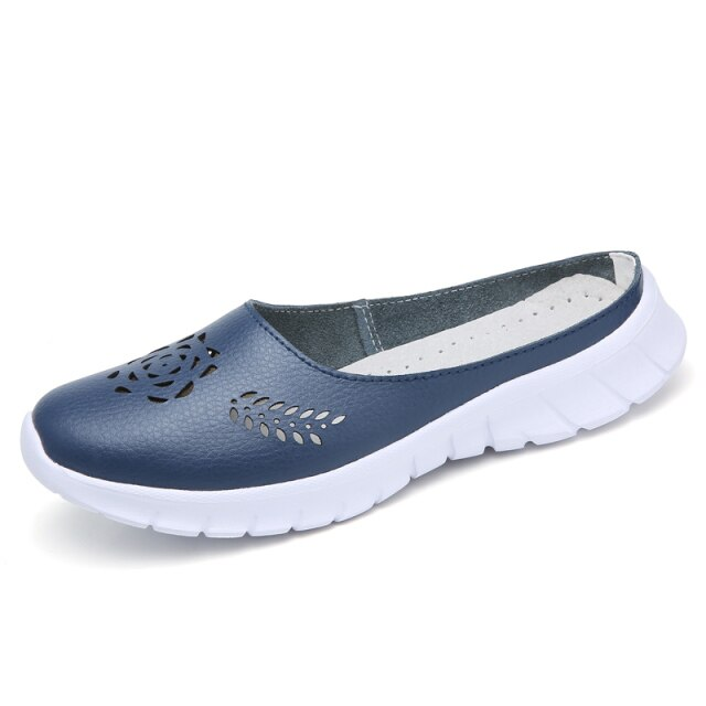 Merly Women's Genuine Leather Summer Flat Flip-Flops Shoes