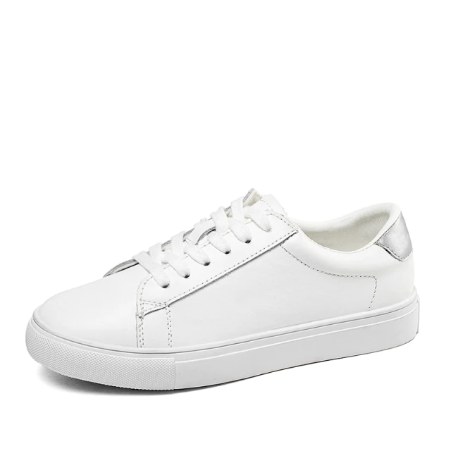 Monrroy Women's Leather Flat Comfortable Soft Sneaker Shoes